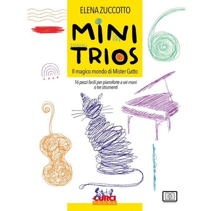 Mini Trios - Elena Zuccotto -16 pezzi facili per pianoforte a sei mani o 3 strum