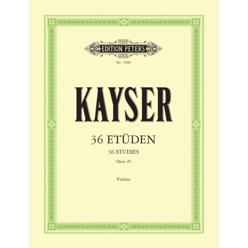 36 Etudes Op.20 - Heinrich Ernst Kayser - violino