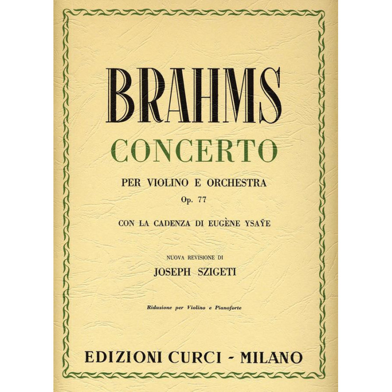 Concerto per violino e orchestra in Re magg. op. 77 - Johannes Brahms