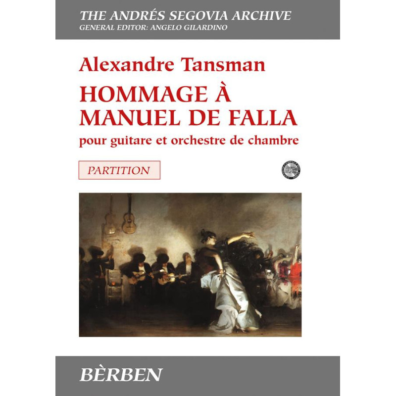 Hommage à Manuel de Falla pour guitare et orchestre da chambre + CD - Tansman