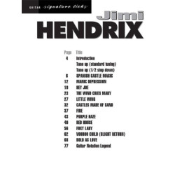 Jimi Hendrix - Signature Licks + audio online - spartiti per chitarra