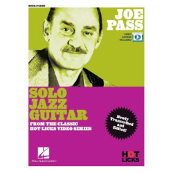 Joe Pass - Solo Jazz Guitar Instructional Book + Media Online Hot Licks chitarra