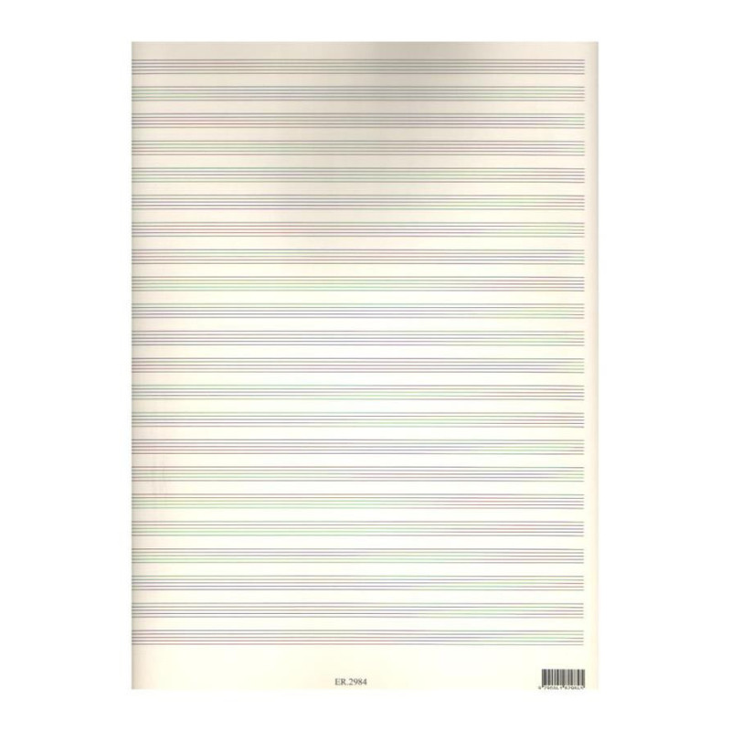 Quinterni 22 pentagrammi - Carta da musica - per spartiti manoscritti