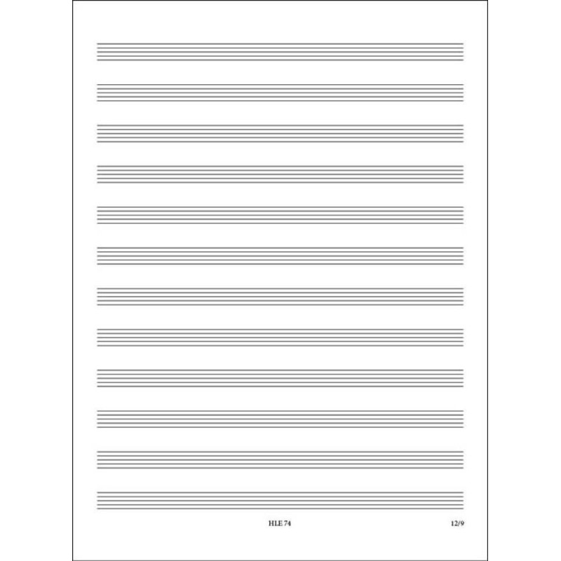 Quinterni 12 pentagrammi - Carta da musica - per spartiti manoscritti