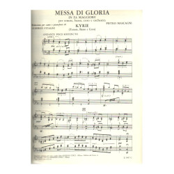 Messa di Gloria - In Fa maggiore, per  tenore, basso, coro e orchestra Mascagni