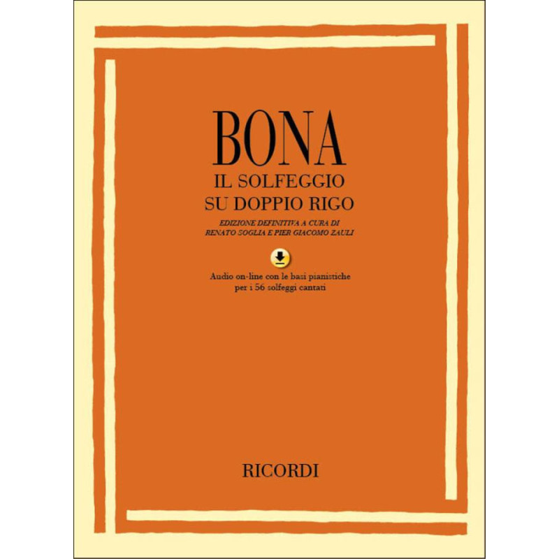 PASQUALE BONA - IL SOLFEGGIO SU DOPPIO RIGO + Audio online  - RICORDI