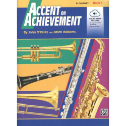 Accent on Achievement, Book 1 + Audio online - clarinetto -Williams  O'Reilly