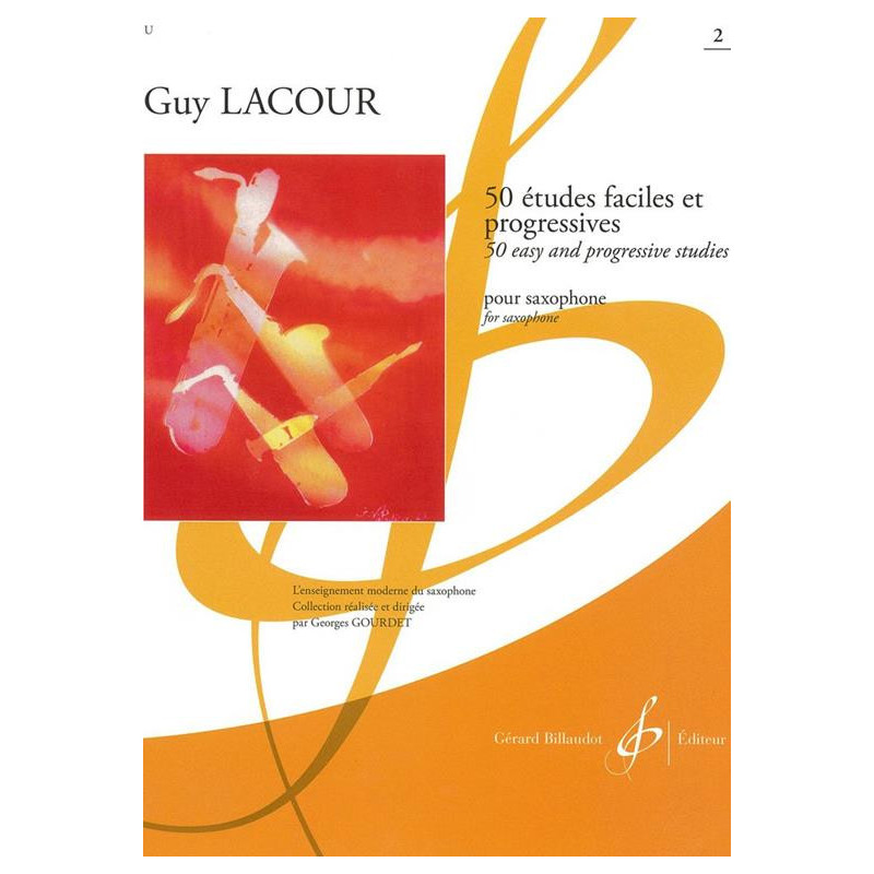 50 Etudes Faciles & Progressives - Volume 2 -  Guy Lacour - sassofono - sax