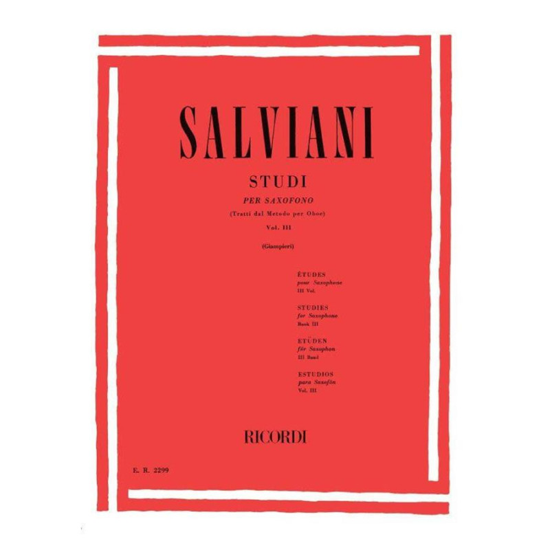 Studi Per Saxofono (Tratti Dal Metodo Per Oboe) - C. Salviani