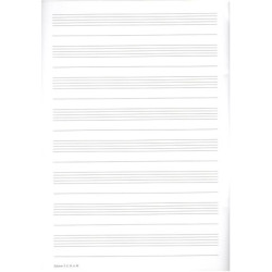 Quaderno pentagrammato - 32 Pagine - 8 pentagrammi grandi con interlinea