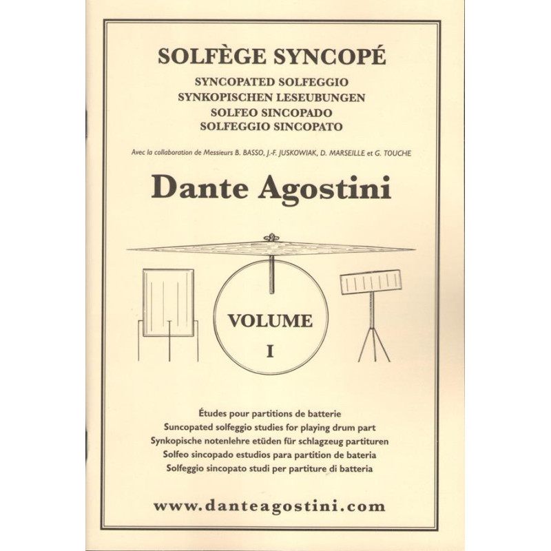 Solfège syncopé - Volume 1 - Dante Agostini - solfeggio per batteristi