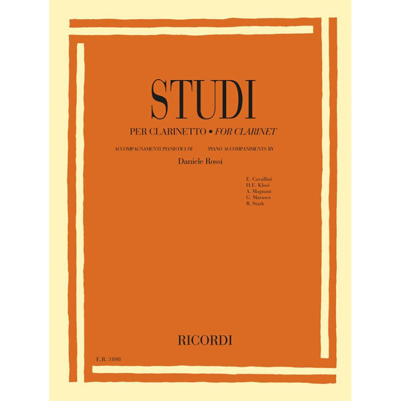 Studi per clarinetto - Daniele Rossi - Clarinetto e Pianoforte
