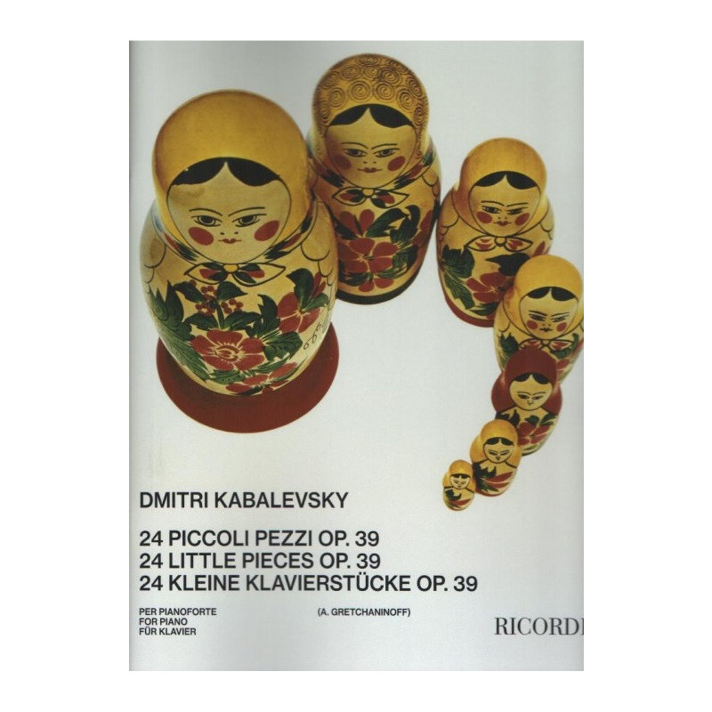 24 Piccoli Pezzi Op 39 Per Pianoforte - Dmitri Kabalevsky - Partitura