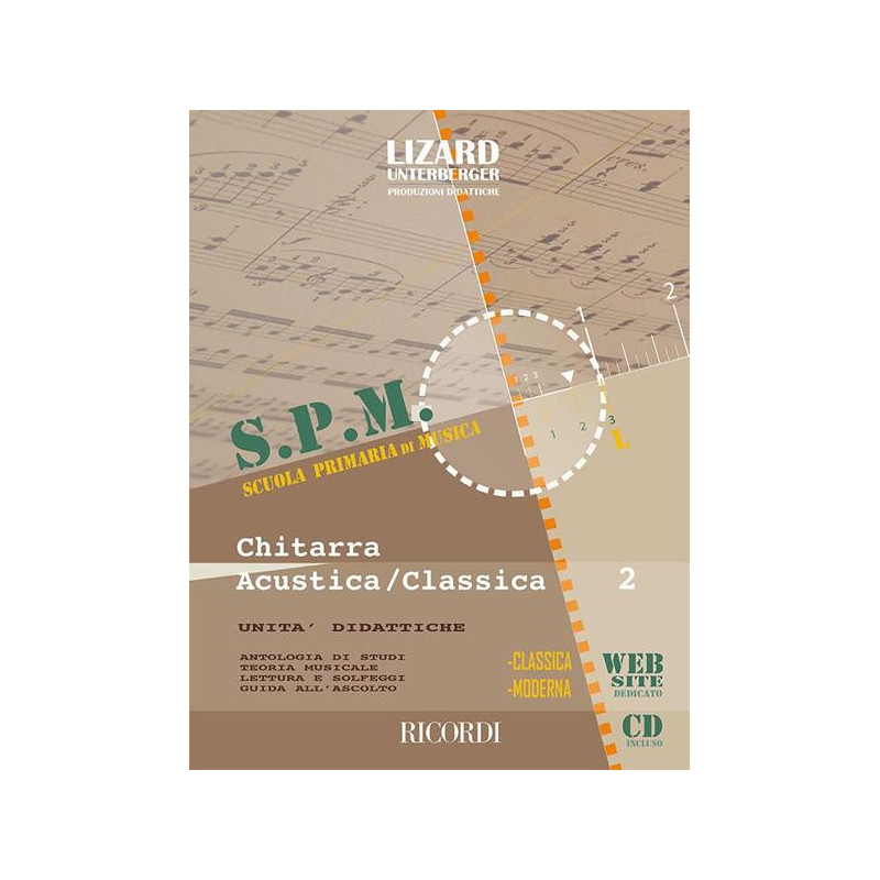 LIZARD - SCUOLA PRIMARIA DI MUSICA CHITARRA ACUSTICA E CLASSICA VOL. 2 + CD