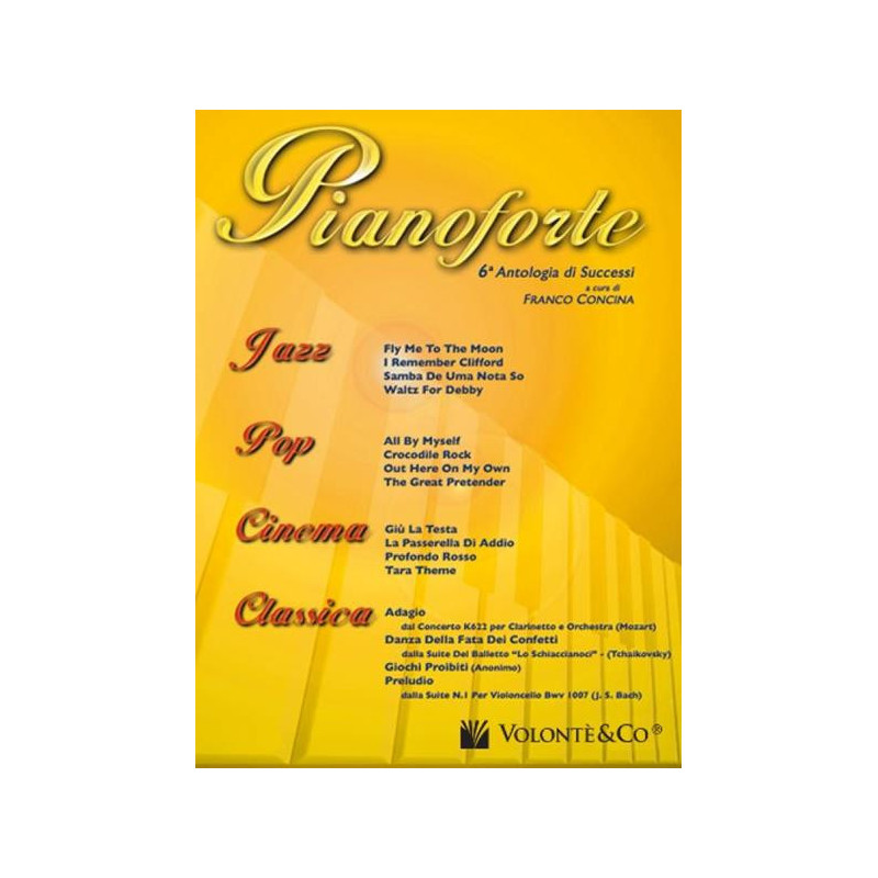 PIANOFORTE VOL. 6 - ANTOLOGIA DI SUCCESSI - F. CONCINA