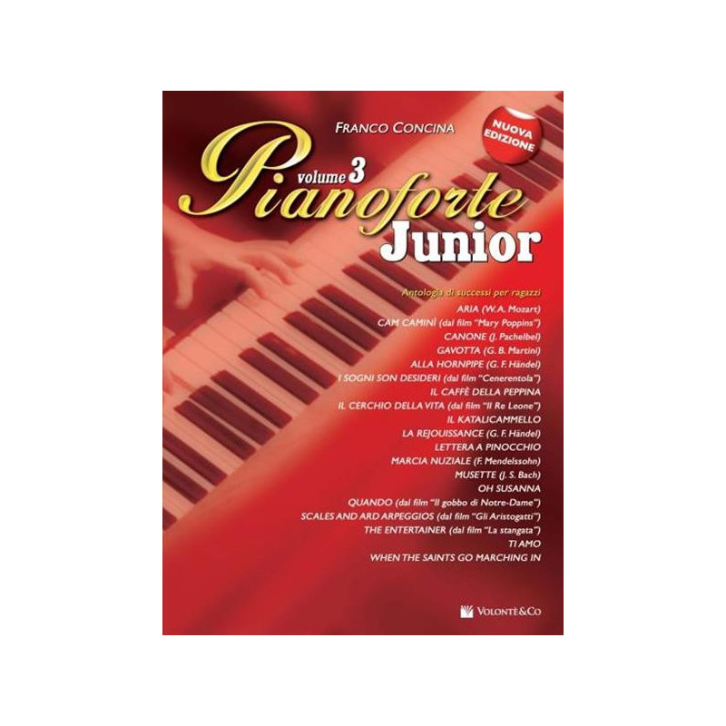 PIANOFORTE JUNIOR VOL. 3 - F. CONCINA - SPARTITI PER PIANOFORTE