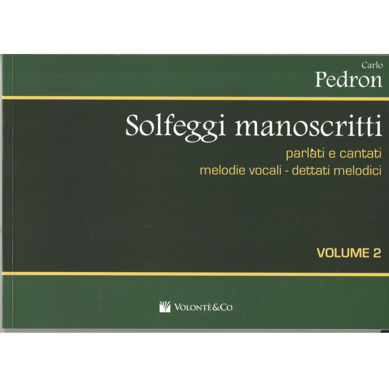 CARLO PEDRON - SOLFEGGI MANOSCRITTI - VOLUME 2