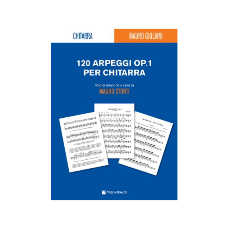 MAURO GIULIANI - 120 ARPEGGI PER CHITARRA OP. 1 - REV. MAURO STORTI