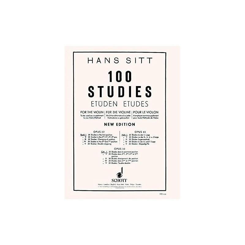 H. SITT - 100 ETUDES - OP. 32 - VOL1