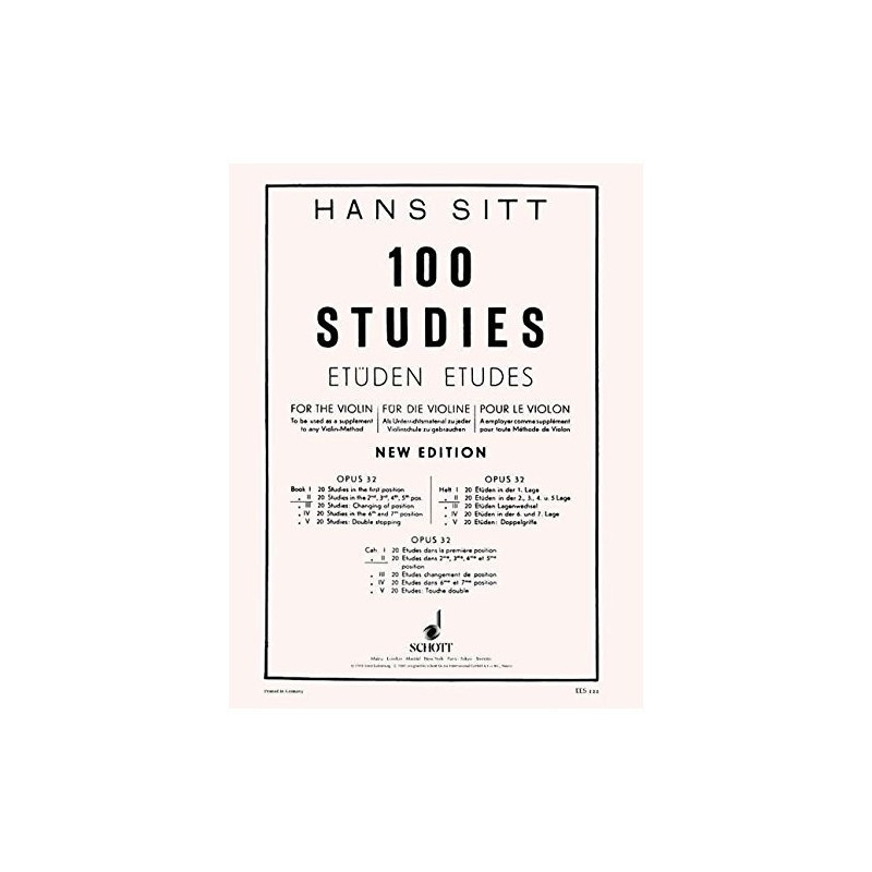 H. SITT - 100 ETUDES - OP. 32 - VOL2
