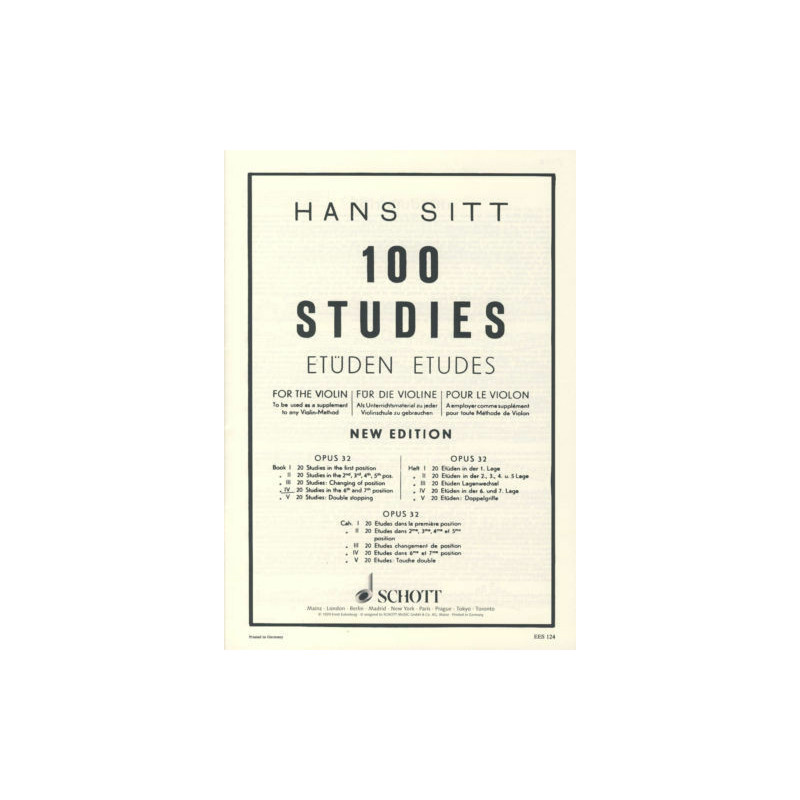 H. SITT - 100 ETUDES - OP. 32 - VOL4