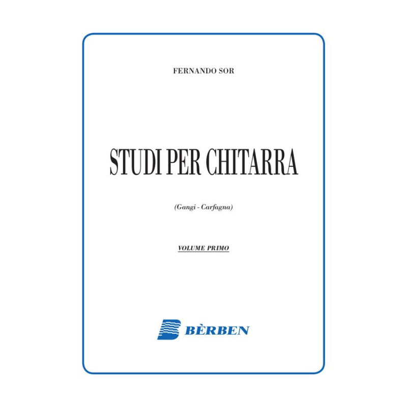 F. SOR - STUDI PER CHITARRA VOL. 1 - METODO BERBEN PER CHITARRA CLASSICA