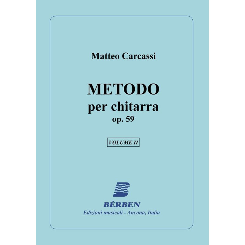 M. CARCASSI - METODO PER CHITARRA OP. 59 - VOL.2 - MANUALE ED. BERBEN