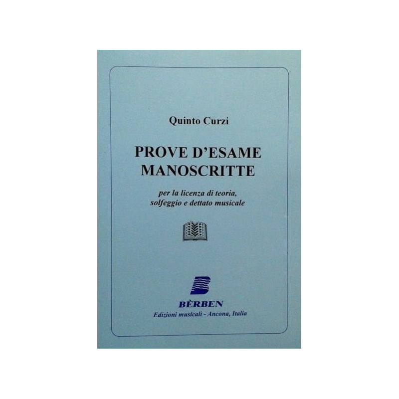 QUINTO CURZI - PROVE D'ESAME MANOSCRITTE PER LA LICENZA DI TEORIA