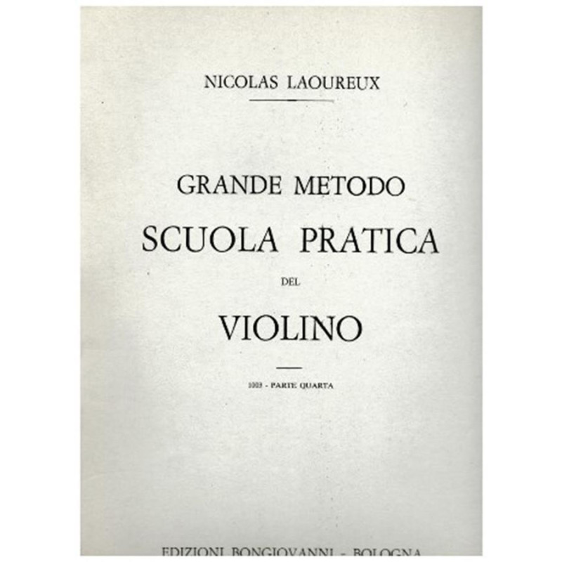 Laoureux - Metodo (Scuola Pratica) Parte 4 -  violino