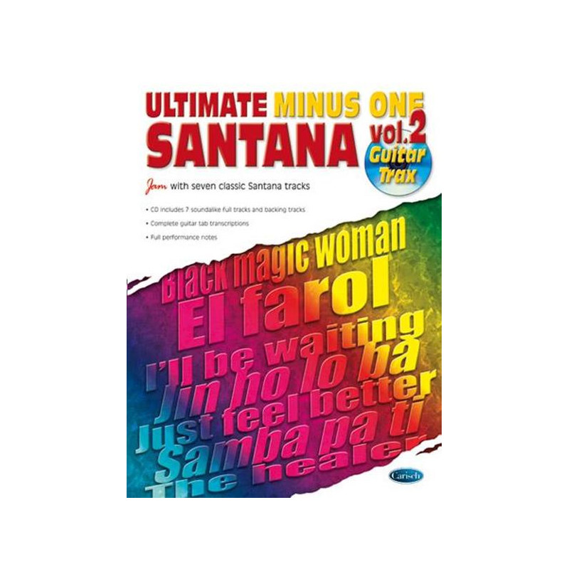 ULTIMATE MINUS ONE SANTANA V. 2 + CD - CHITARRA CON TABLATURE