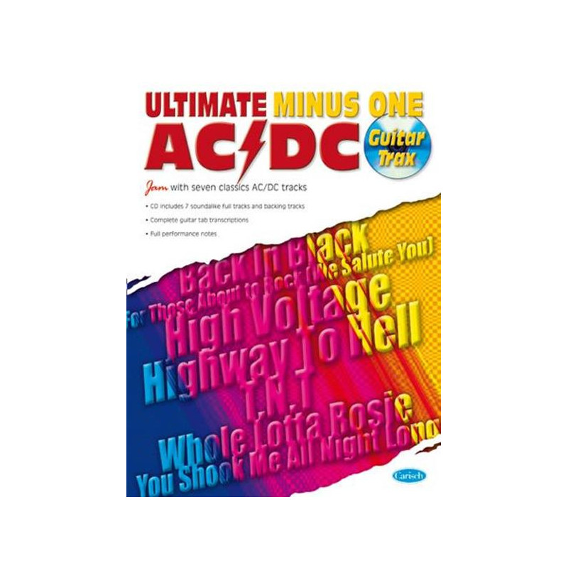 ULTIMATE MINUS ONE AC/DC + CD - CHITARRA CON TABLATURE