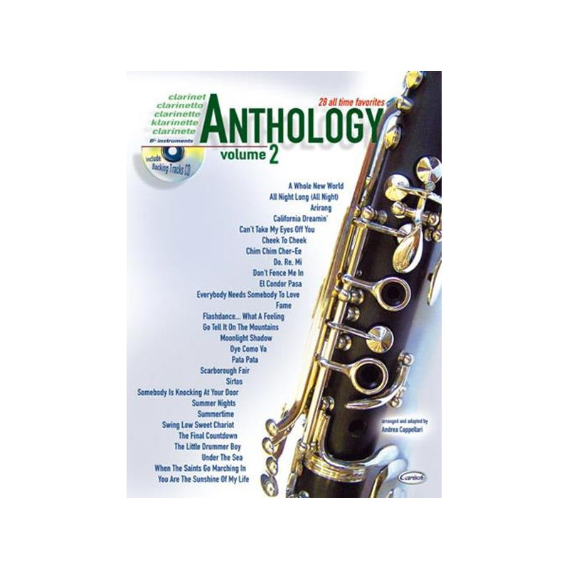 ANDREA CAPPELLARI  - ANTHOLOGY CLARINET VOL. 2 + CD SPARTITI PER CLARINETTO