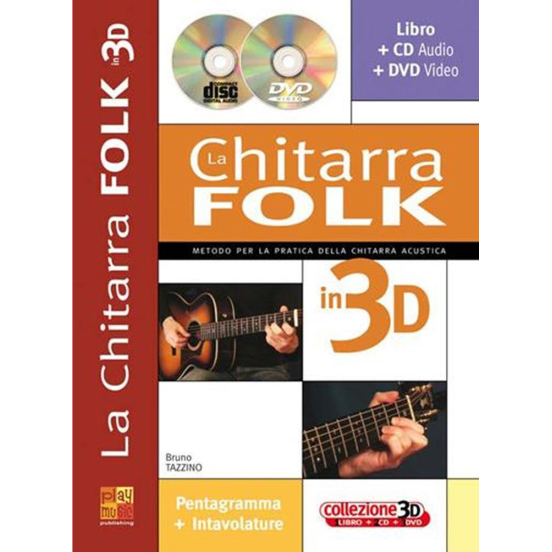La Chitarra Folk in 3D + CD + DVD - Bruno Tazzino