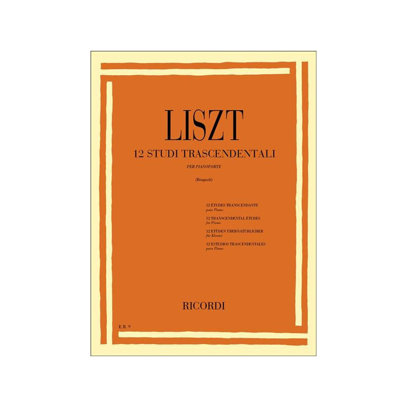 FRANZ LISZT - 12 STUDI TRASCENDENTALI PER PIANOFORTE
