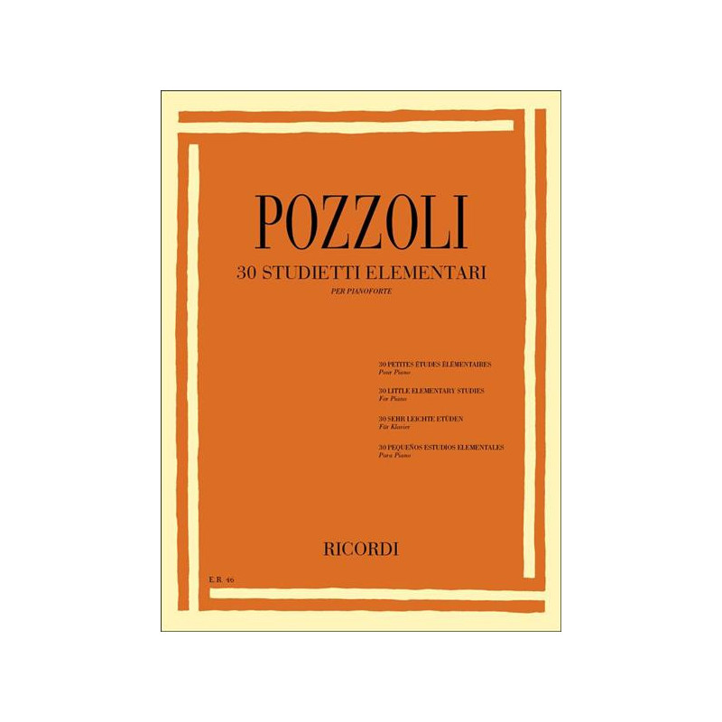 E. POZZOLI - 30 STUDIETTI ELEMENTARI - PIANOFORTE
