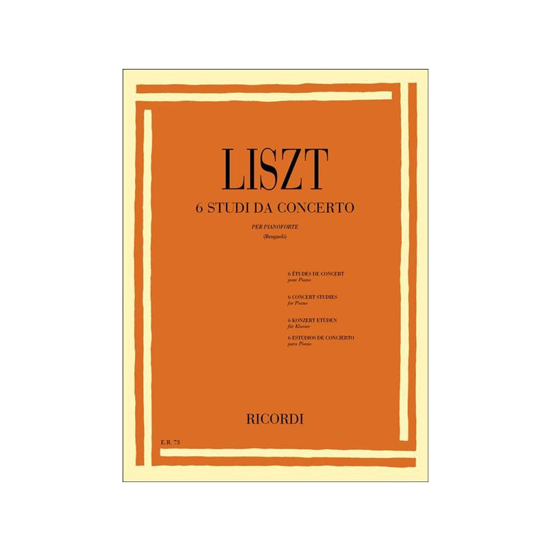 6 STUDI DA CONCERTO - FRANZ LISZT - PIANOFORTE