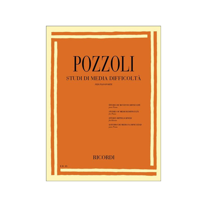 ETTORE POZZOLI - STUDI DI MEDIA DIFFICOLTA' - PIANOFORTE