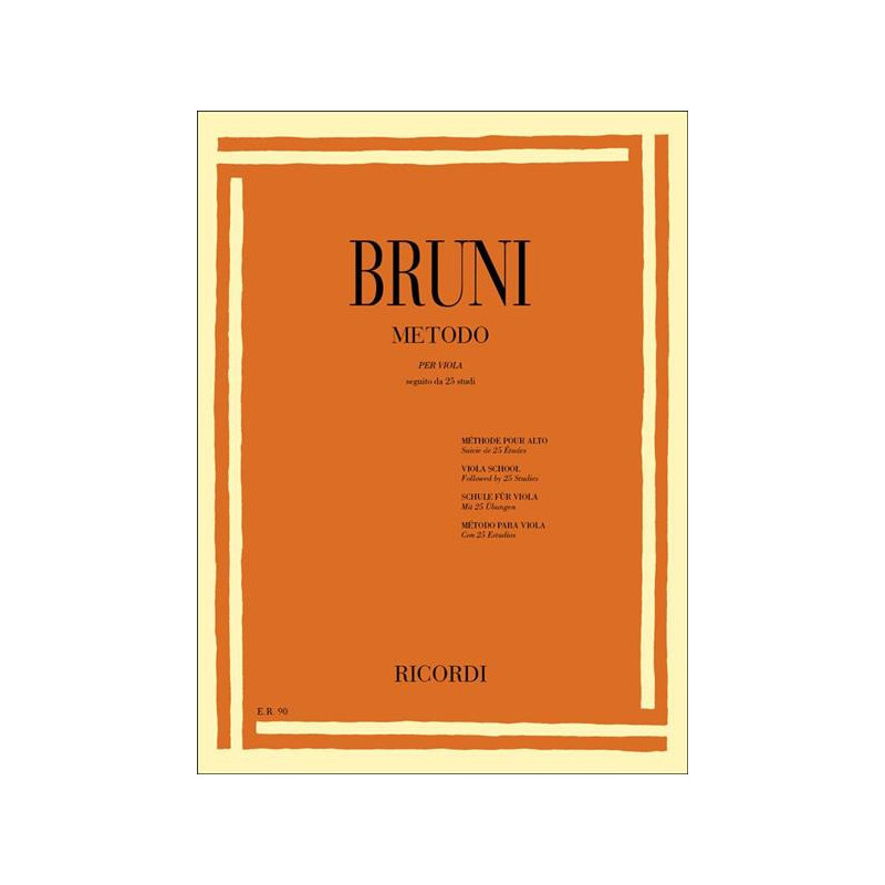 METODO PER VIOLA SEGUITO DA 25 STUDI - BRUNI