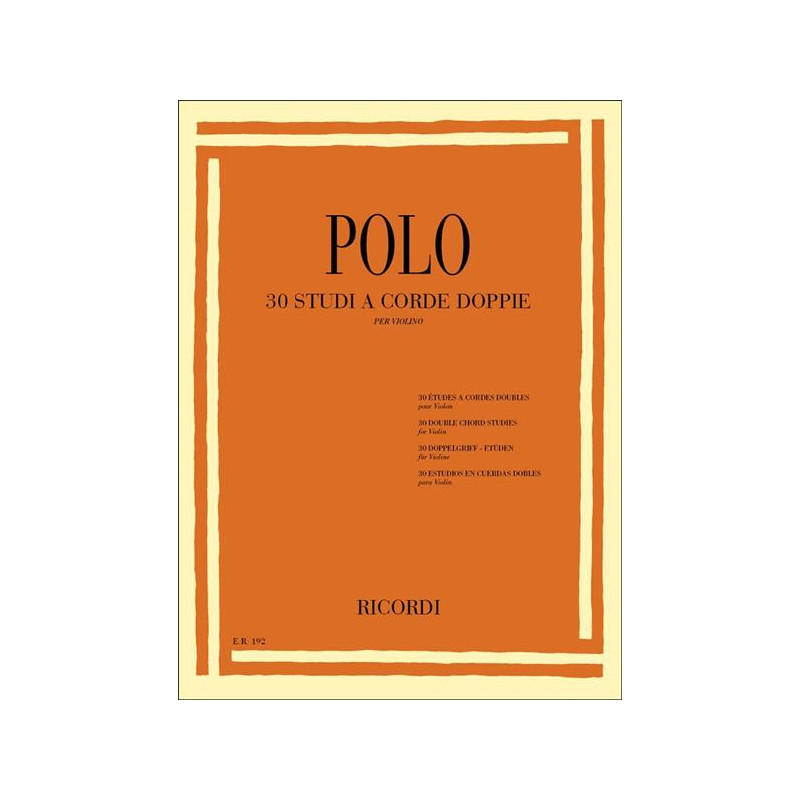 ENRICO POLO - 30 STUDI A CORDE DOPPIE - VIOLINO