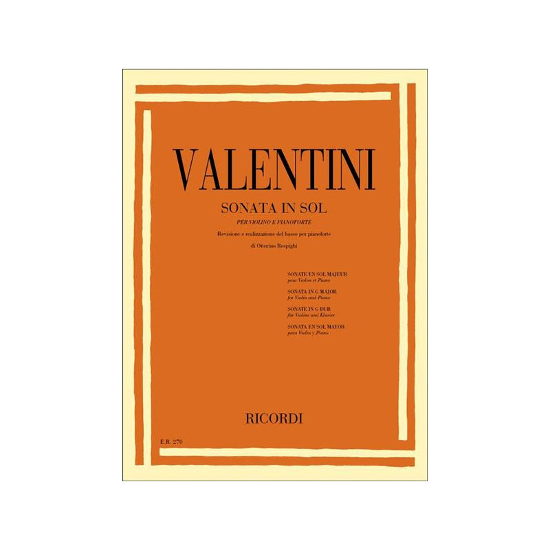 SONATA IN SOL - G. VALENTINI - VIOLINO E PIANOFORTE
