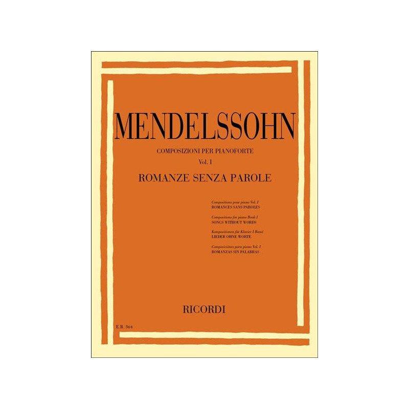 48 ROMANZE SENZA PAROLE - MENDELSSOHN - PIANOFORTE