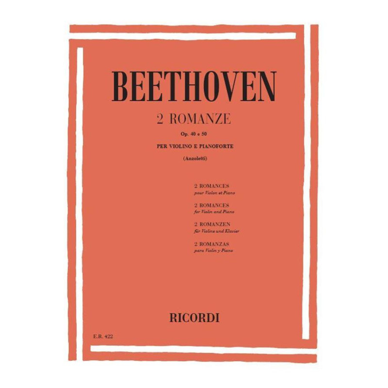 2 Romanze Op. 40 E 50 - Ludwig van Beethoven -  Violino e pianoforte - spartiti