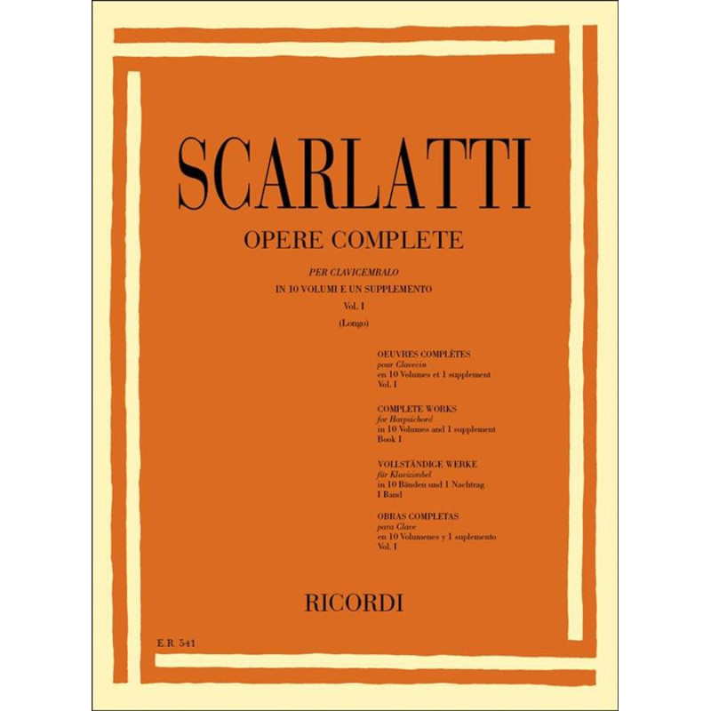 Opere Complete Per Clavicembalo Vol. I - Domenico Scarlatti - Harpsichord