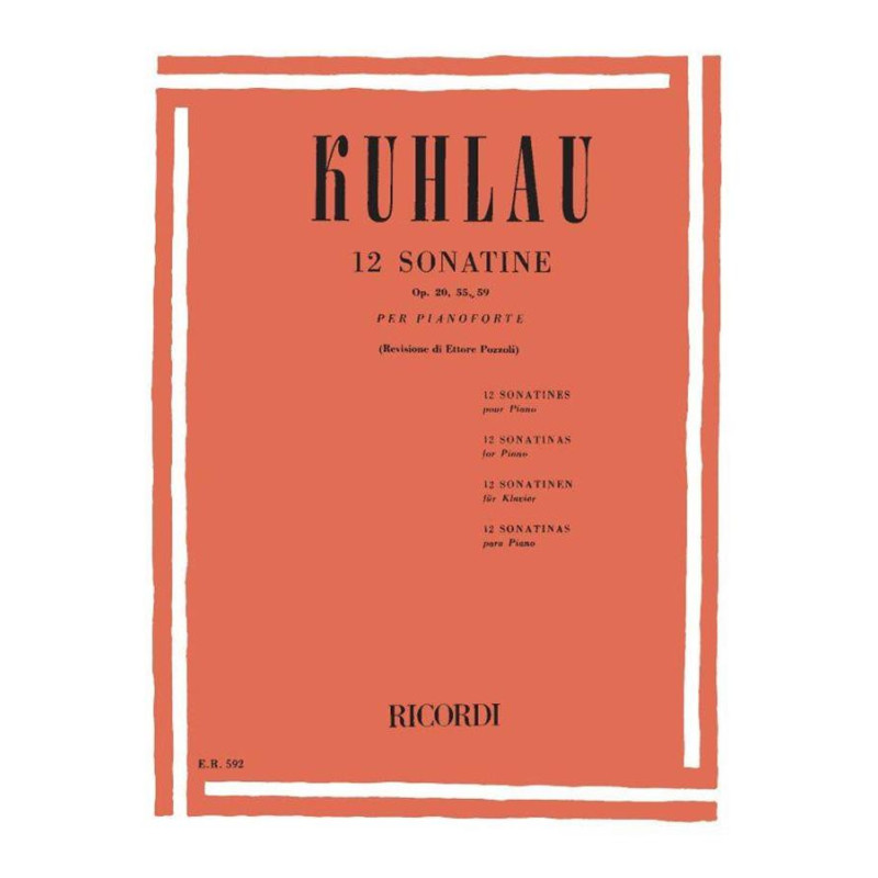 12 Sonatine Op. 20, 55, 59 - Friedrich Kuhlau - Pianoforte (Pozzoli)