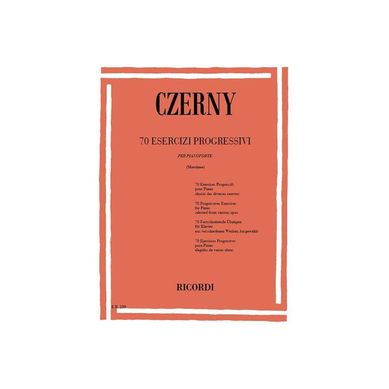 70 ESERCIZI PROGRESSIVI - CARL CZERNY - PIANOFORTE