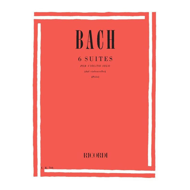6 CELLO SUITES - VIOLIN SOLO  - JOHANN SEBASTIAN BACH - VIOLINO