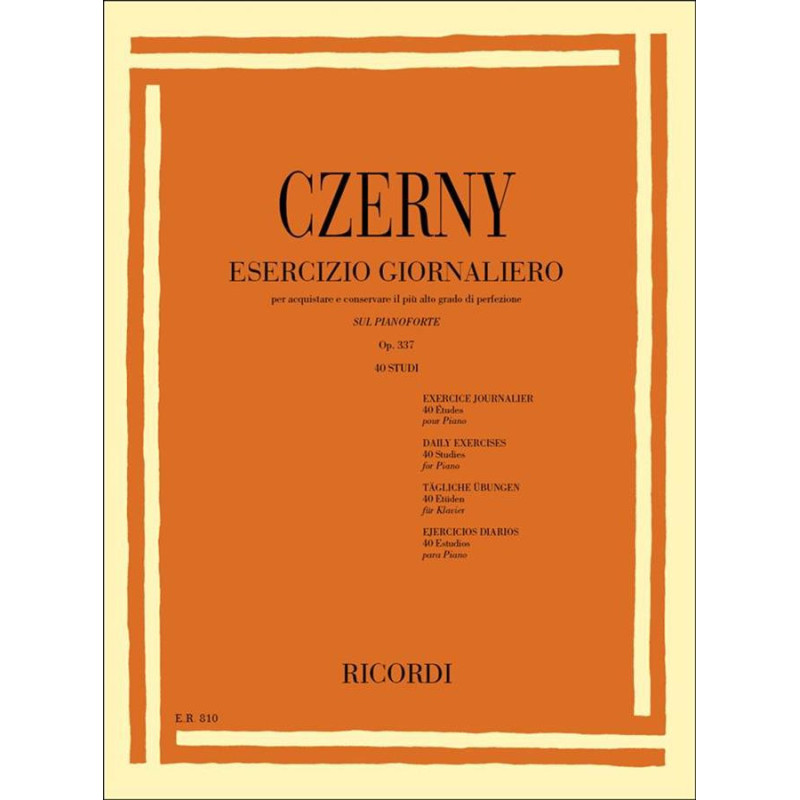 Esercizio Giornaliero Per Acquistare E Conservare - Carl Czerny - Pianoforte
