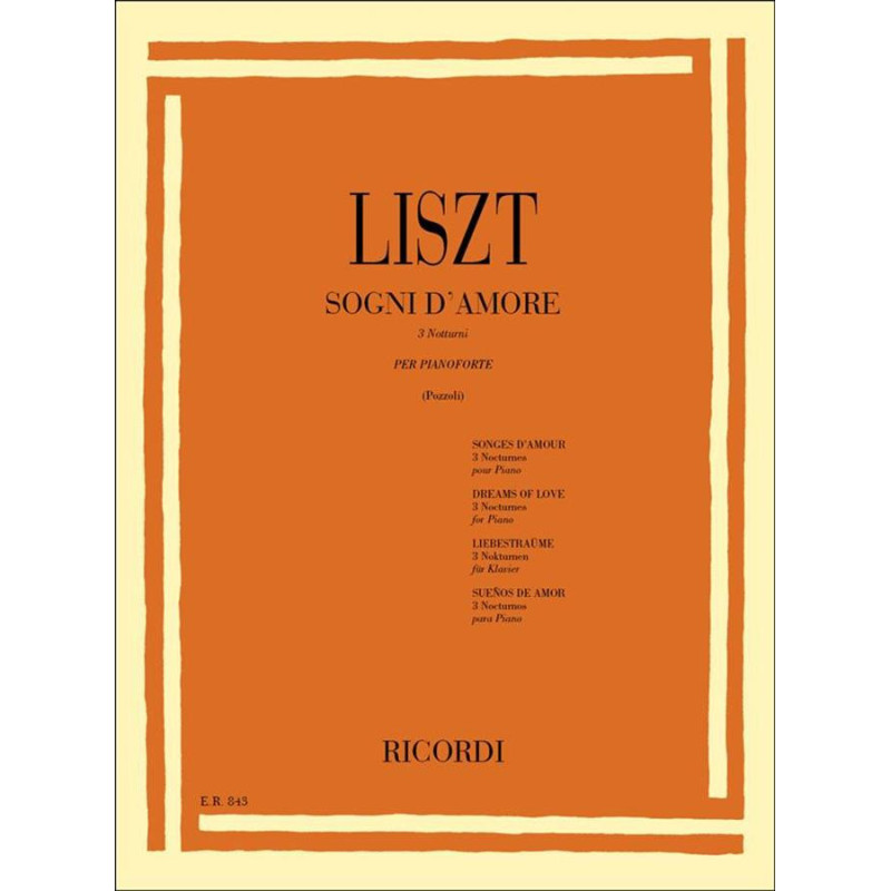 Sogni D'Amore. 3 Notturni - Franz Liszt -  Per Pianoforte
