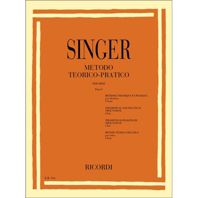 Metodo Teorico - Parte 1 - Pratico Per Oboe - Sigismondo Singer