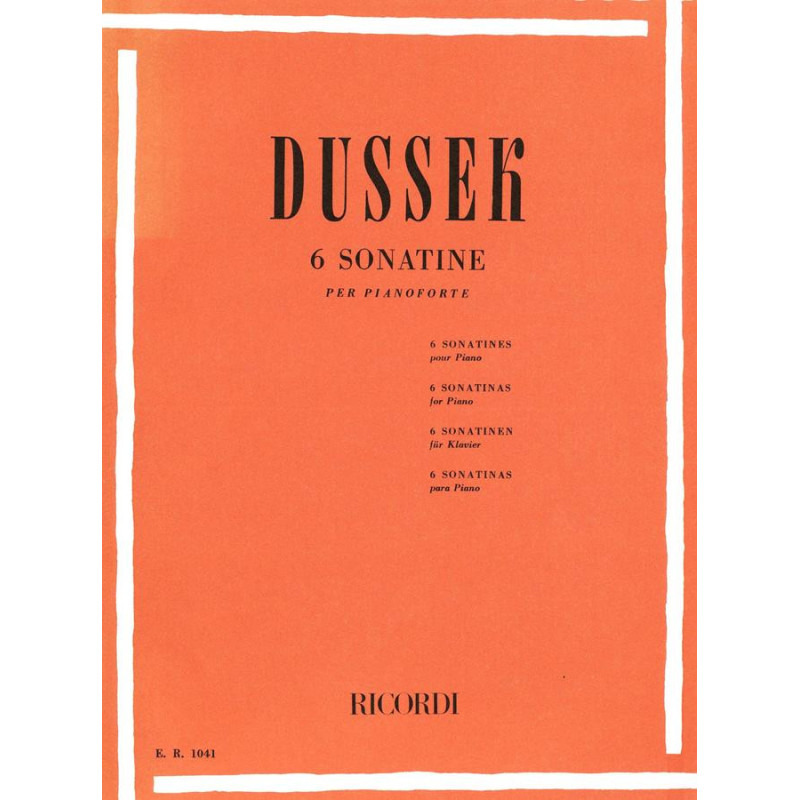6 Sonatine Op. 20 - Jan Ladislav Dussek - Pianoforte